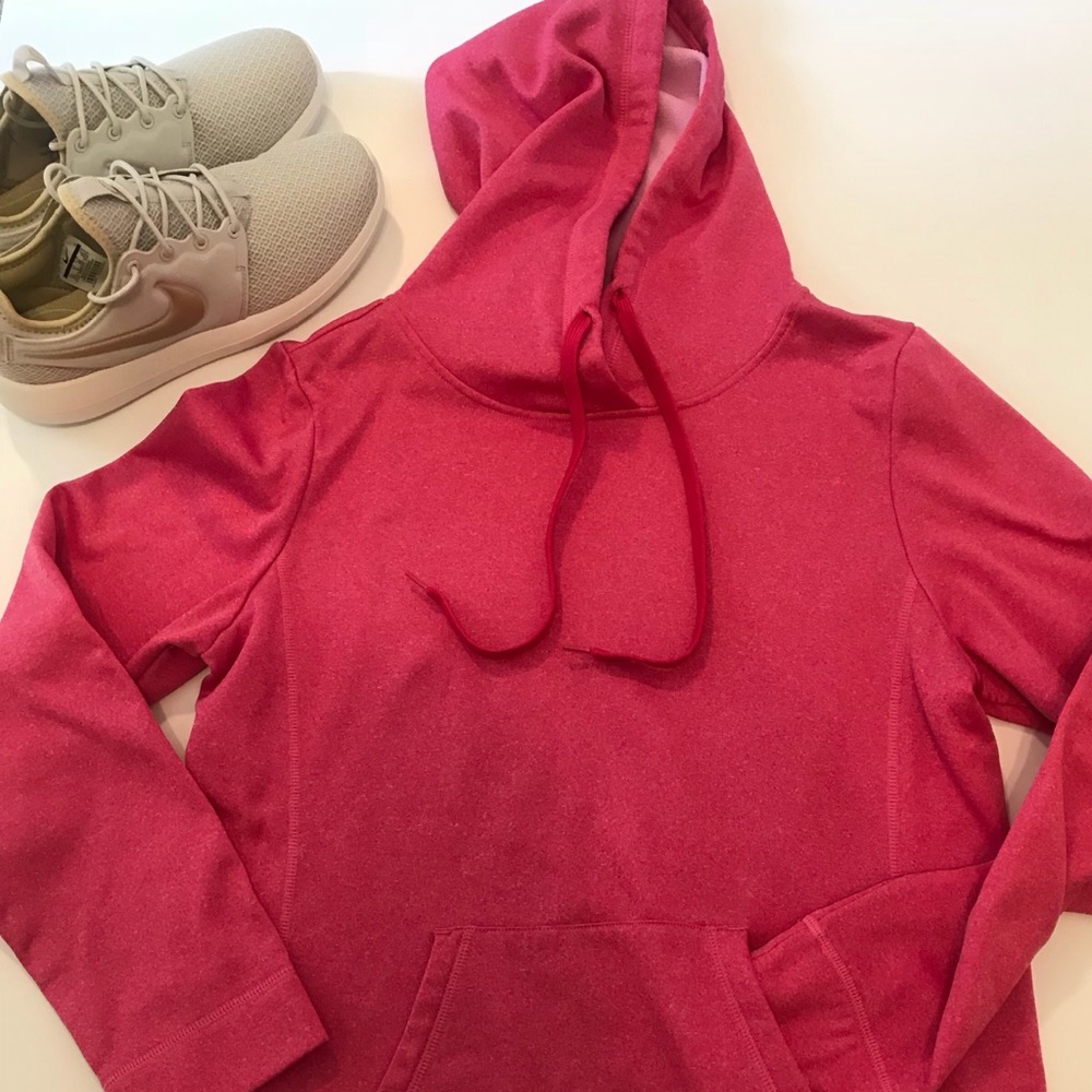 pink hoodie